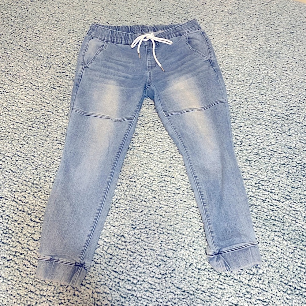 Blue Jean drawstring joggers